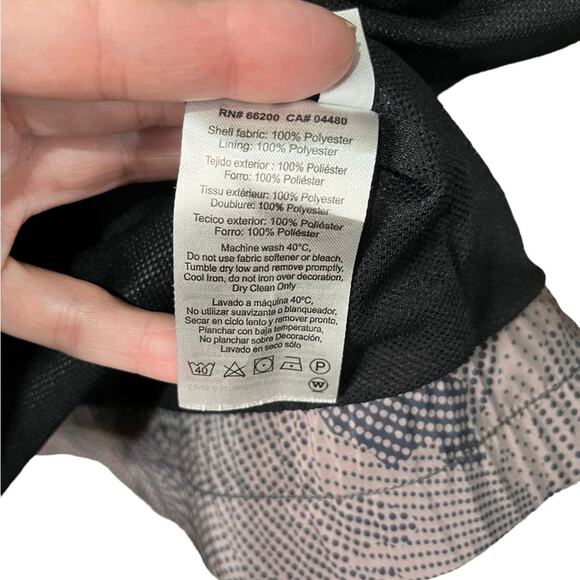 ASICS Performance Abstract Print Full Zip Jacket With Pockets & Hood Size Medium - Picture 6 of 9